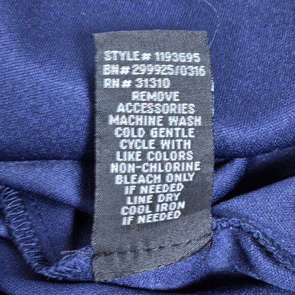 by & by Chevron Print Boho Western High Neck Mini Dress‎ Navy Blue L - Picture 5 of 12